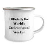 Funny Postal Worker Gifts, Officially The World's Coolest Postal Worker Mugs, Camping Mug for Postal Worker Lover, Christmas Unique Gifts from Friends to Men - Image 2